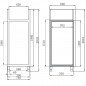 Preview: 740 x 830 x 2010 mm, 650L-Tiefkühlschrank-Edelstahl, Umluft, -18°C/-22°C