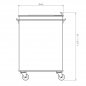 Preview: Abfalleimer auf Rollen 95 Liter, 450 x 685 mm