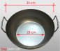 Preview: Wokpfanne Ø 33 cm  Flachboden für Induktion mit Griffe