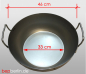 Preview: Wokpfanne Ø 46 cm  Flachboden für Induktion mit Griffe