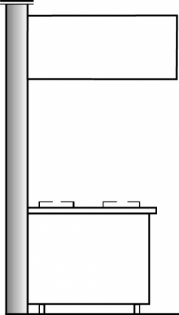 Wandhaube-Kastenform, 1000 x 900 x 450 mm, 1.440 m³/h