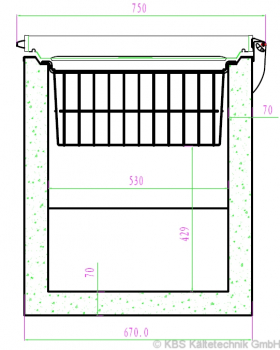 KBS 66 Tiefkühltruhe 567 Liter, 1800 x 750 x 840 mm