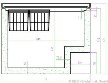 KBS 26 Tiefkühltruhe 201 Liter, 895 x 590 x 840 mm