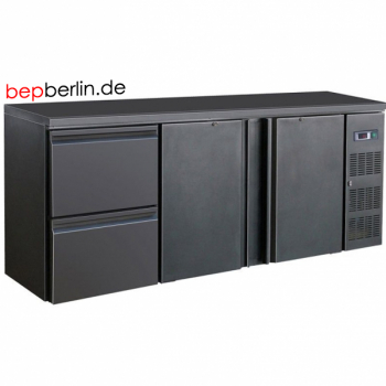 Barkühltisch,Flaschenkühltisch, Barkühlung, Schwarz, 2002 x 513 x 860 mm