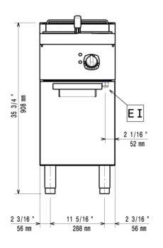 Zanussi Fritteuse 8,7 kW Standgerät, 400 x 730 x 850 mm