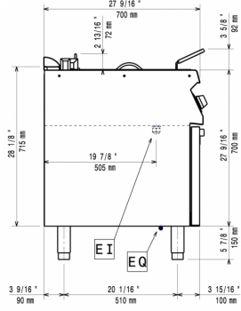 Zanussi Fritteuse 8,7 kW Standgerät, 400 x 730 x 850 mm