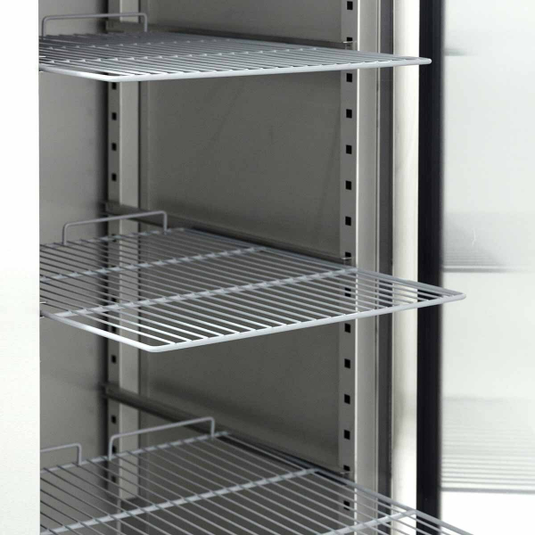 650L-Kühlschrank-Edelstahl, 740 x 830 x 2010 mm, Umluft, -2°C/+8°C