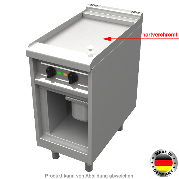 EKU Elektro Grillplatte hartverchromt, 400 x 650 x 850 mm, 5,2 kW, 400 V