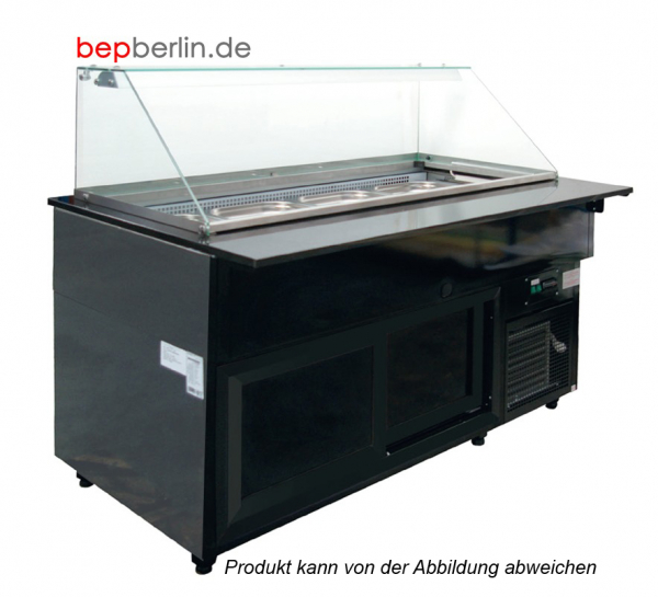 Verkaufstheke Gastroline 2500x800x1250 mm, 2 - 8 °C, LED-Beleuchtung