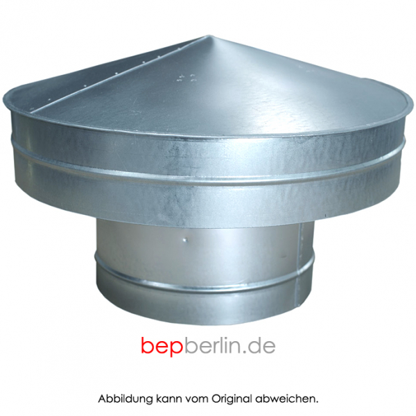 Regenhaube für Ø 100mm Rohr, verzinkt