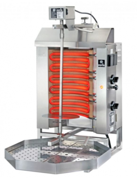 E1 POTIS Elektro Gyrosgrillgerät, 230 Volt 3,9 kW, 500 x 650 mm, 15 kg Fleisch