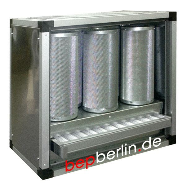 Doppelwandig-Aktivkohlepatronen-Modul ohne Motor 1400 m3/h