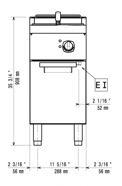 Zanussi Fritteuse 8,7 kW Standgerät, 400 x 730 x 850 mm